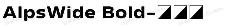 AlpsWide Bold字体转换